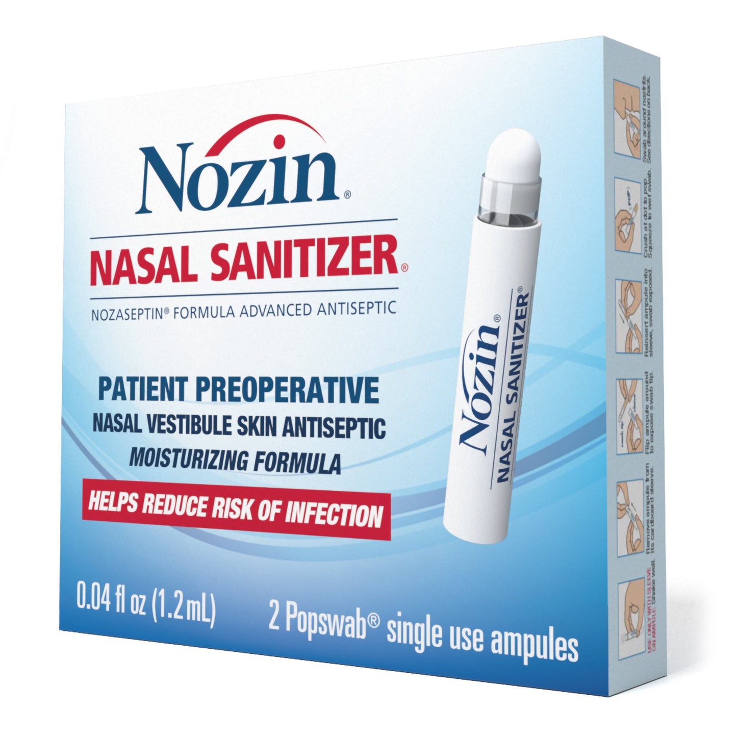Nozin® Nasal Sanitizer – Ámpulas de un solo uso (2 unidades por caja)